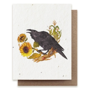 Fall Raven Plantable Herb Seed Card