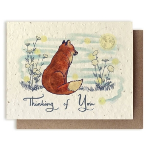 Thinking of You Fox Plantable Wildflower Seed Card