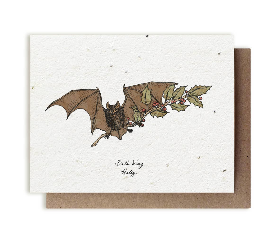 Bat Holly Plantable Herb Seed Card