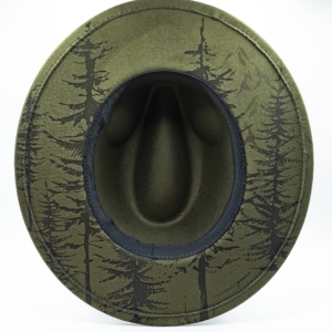 Vegan Pine Tree boho Brim Hat Adjustable