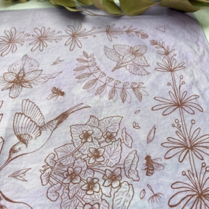 Bandana | Spring Herbs | Hand Dyed | Lavender