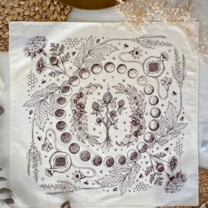 Bandana | Lady Herbs | White + Sienna