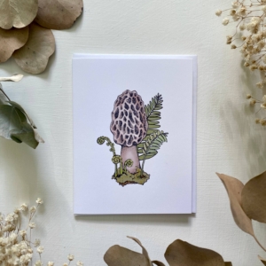 Morel Mushroom Blank Card