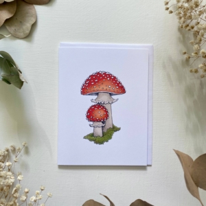 Amanita Mushroom Blank Card