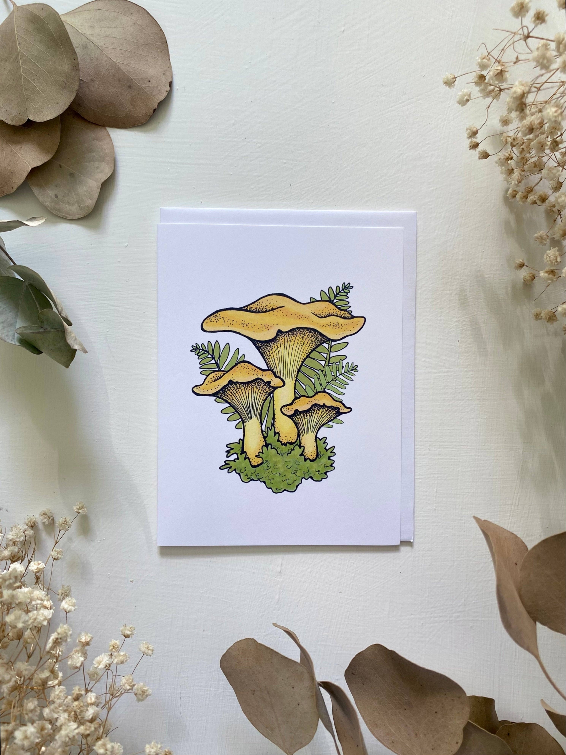 Chanterelle Mushroom Blank Card
