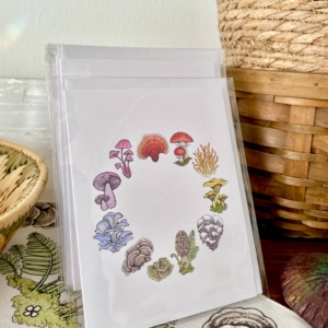 Rainbow Mushrooms Blank Card